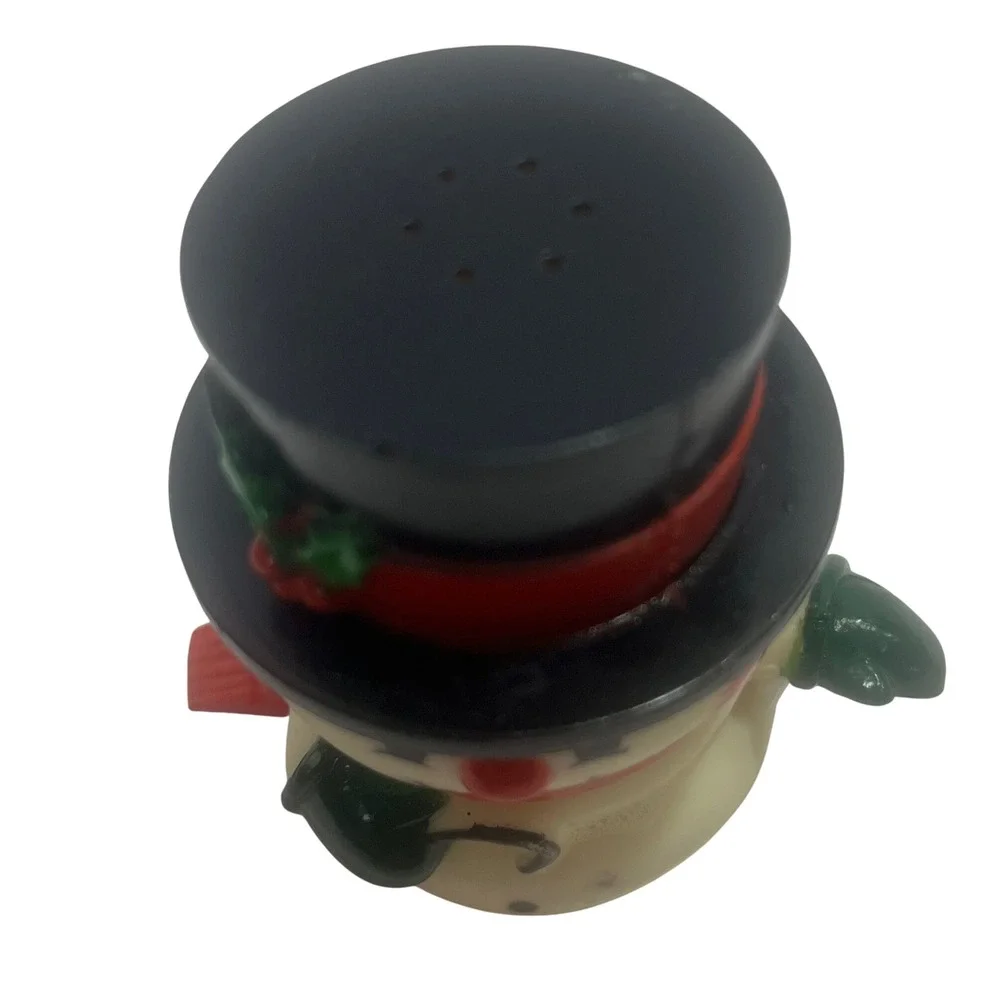 Vtg Hallmark Mr‎ Mrs Snowman Happy Merry Salt & Pepper Plastic Christmas Shakers